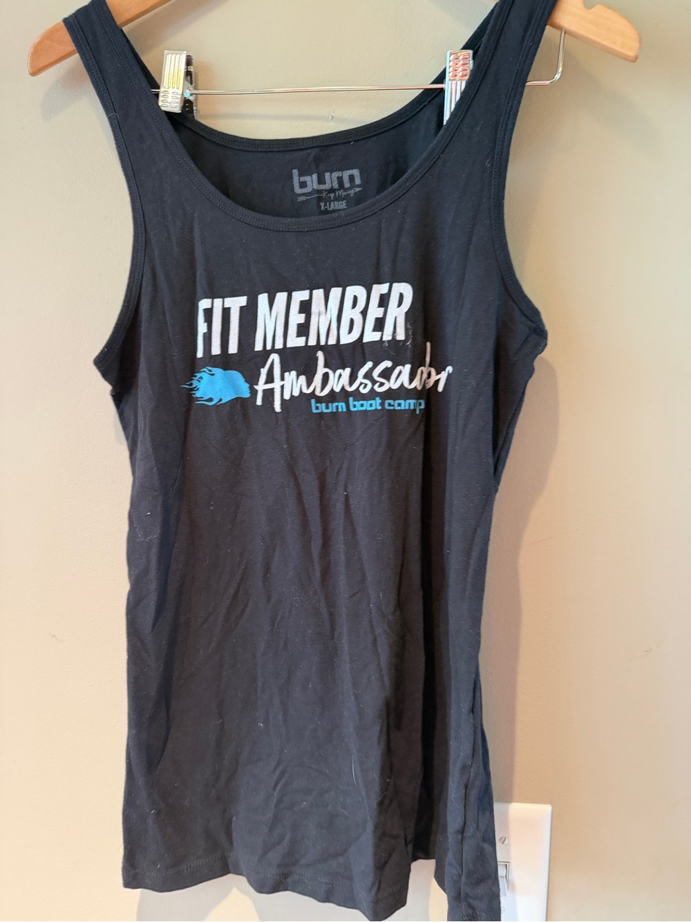 Burn Boot Camp Fit Member Ambassador Black Tank XL
